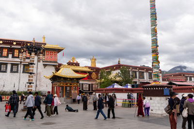 Barkor Square: Jokhang entrance, Barkhor Square & Jokhang Monastery, Tibet 2023