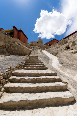 It was a lot of steps up., Guge Kingdom: Tsaparang, Tibet 2023