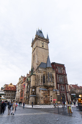 Old Town Hall Tower Home of the Astronomical Clock, Prague: Astronomical Clock, Czechia, December 2023