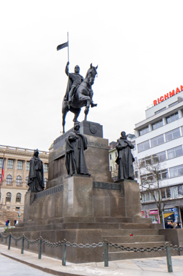 Wenceslas Statue, Around Prague, Czechia, December 2023