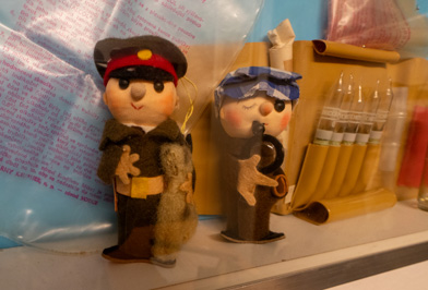 "Friendly Policeman" children's toys, Prague: Cold War Museum, Czechia, December 2023