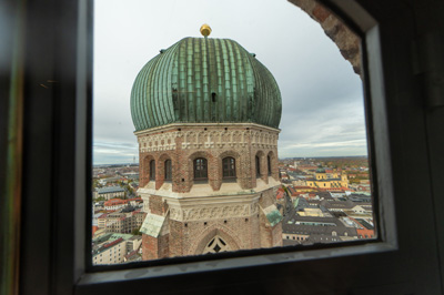 View to the other tower, Munich, Germany, November 2023
