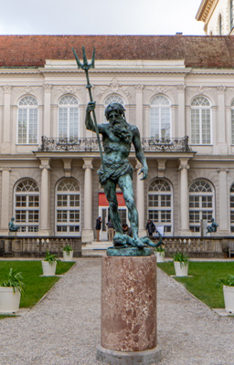 Neptune Statue (replica), Munich Residenz: Palace of the Dukes and Kings of Bavaria, Germany, November 2023