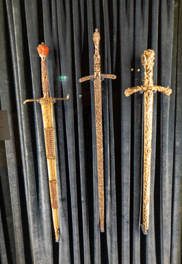 Ceremonial Swords (1460, 1480, 1653), Munich Residenz Treasury, Germany, November 2023
