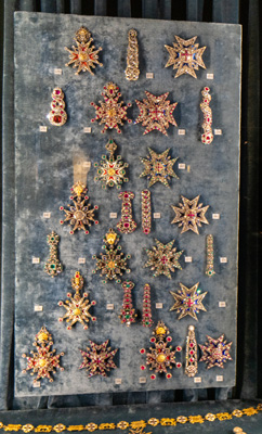 Assorted Noble Order Insignia, Munich Residenz Treasury, Germany, November 2023