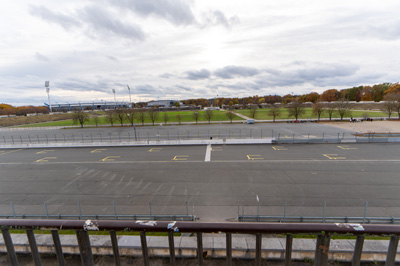 View over Zeppelin Field, from speaker's podium (Most of the sp, Zeppelin Field: The site of the Nuremberg Party Rallies, Germany, November 2023