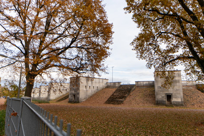 Entry steps, etc, at edge of Zeppelin Field, Zeppelin Field: The site of the Nuremberg Party Rallies, Germany, November 2023