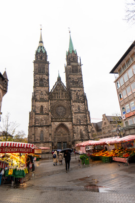 St Lawrence Church, Nuremberg Old Town, Germany, November 2023