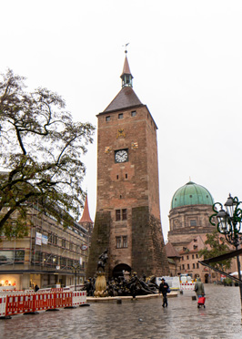 Weißer Turm, Nuremberg Old Town, Germany, November 2023