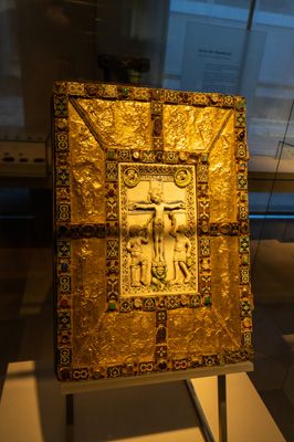 Giant cover for Codex Aureus, ~985, Nuremberg: German National Museum, Germany, November 2023