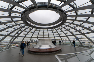 Top of Dome & Oculus, Berlin: Reichstag, Germany, November 2023