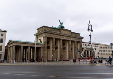 Brandenburg Gate (from West), Around Berlin, Germany, November 2023