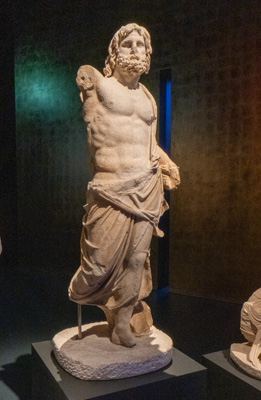 Poseidon ~160 BC, Berlin: Pergamon Panorama, Germany, November 2023