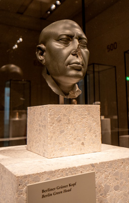 "Berlin Green Head", Egyptian, 10-50 BC, Berlin: Neues Museum, Germany, November 2023