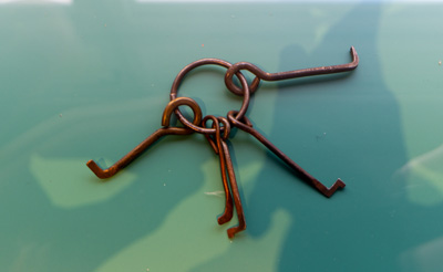 Stasi break-in tools: five lock picks, Berlin: Stasi HQ Museum, Germany, November 2023