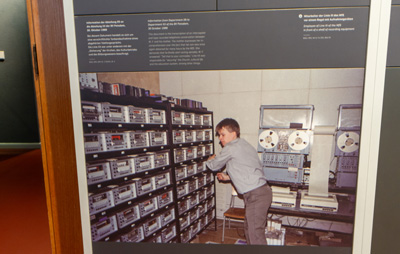 Photo of telephone recording room, Berlin: Stasi HQ Museum, Germany, November 2023