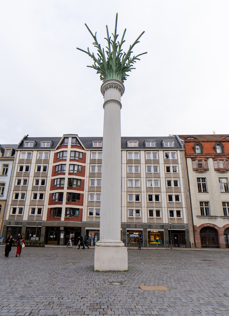 Around Leipzig, Memorial to "09 Oktober 1989" Modeled on one of the church pillars