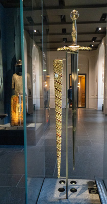Electoral Sword of Friedrich the Belligerent.  ~1420, Dresden: Residenzschloss (Royal Palace, Germany - December 2023