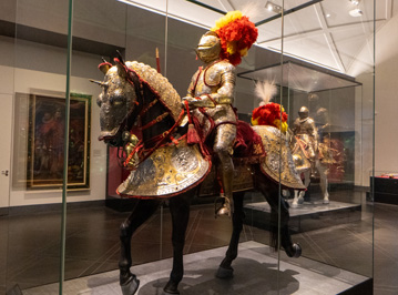 Parade armor made for Eric XIV of Sweden, 1563., Dresden: Residenzschloss (Royal Palace, Germany - December 2023