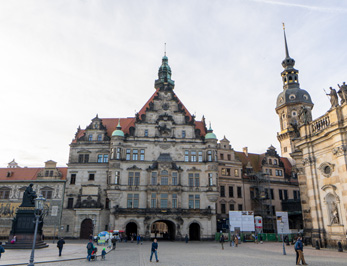 Schlossplatz: Georgentor Gate, Around Dresden, Germany - December 2023