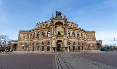 Semperoper Opera House, Around Dresden, Germany - December 2023