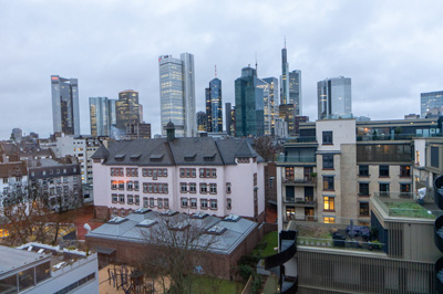 Frankfurt Skyline, from Le Méridien, Germany - December 2023