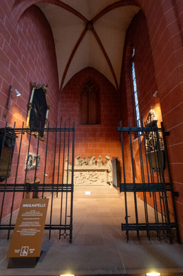 Entry vestibule to Electoral Chapel, Frankfurt, Germany - December 2023