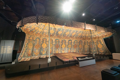Ornate Ottoman "Two Pole" Tent Captured by the Poles, Krakow: Wawel Castle, Krakow - December 2023