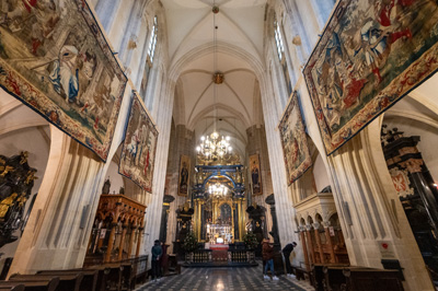Wawel Cathedral interior, Krakow: Wawel Castle, Krakow - December 2023