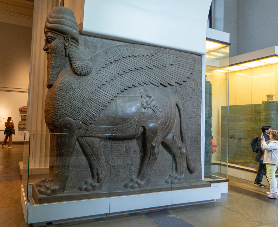 British Museum: Six Lamassu, Lamassu #2L.  Winged Lion