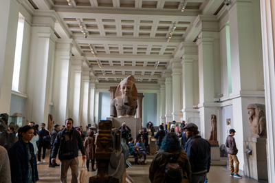 The Egyptian Room is very popular!, London: British Museum, London, November 2023