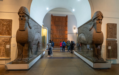 Lamassu Pair #2.  Winged Lions.  Nimrud, ~860 BC, British Museum: Six Lamassu, London, November 2023