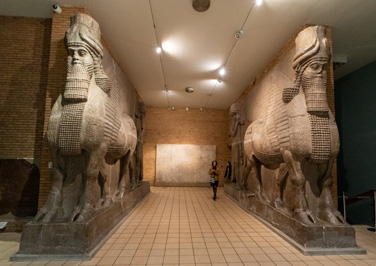 Lamassu Pair #3.  Winged bulls.  Khorsabad, ~705 BC, British Museum: Six Lamassu, London, November 2023