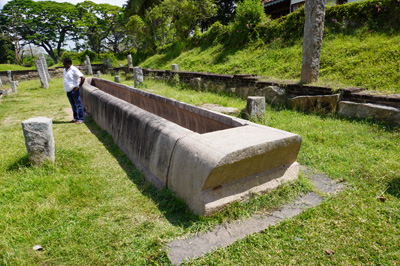 Trough supposedly used for alms of rice, Anuradhapura, 2023 Sri Lanka++