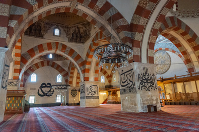 Old Mosque interior, Around Edirne, Turkey Spring 2023