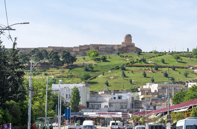 View to Urfa Castle, Şanliurfa, Turkey Spring 2023