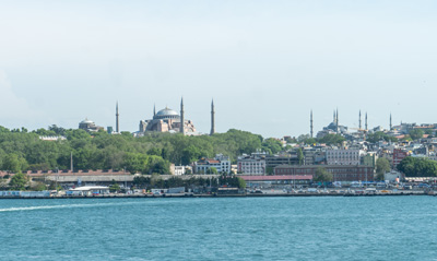 View to Hagia Sophia & Blue Mosque, Views from Karakoy, Turkey Spring 2023