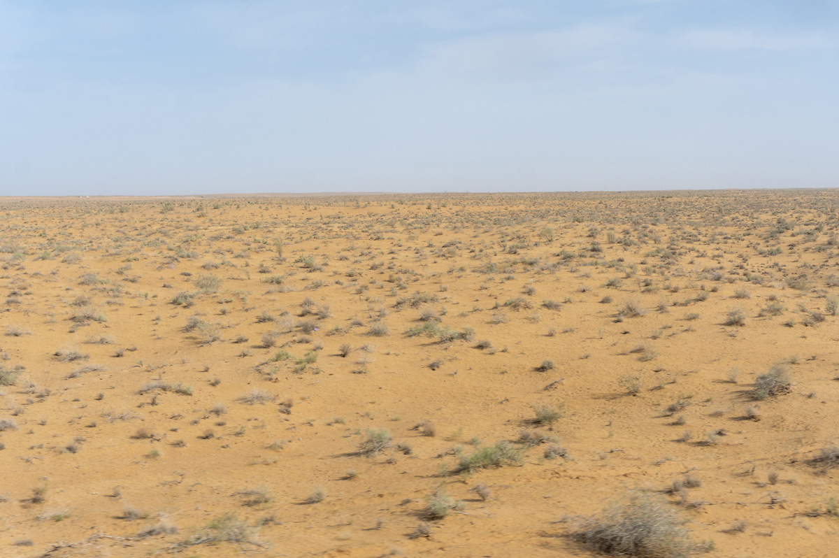 Around Khiva, View from train, ~20 miles East of Urgench