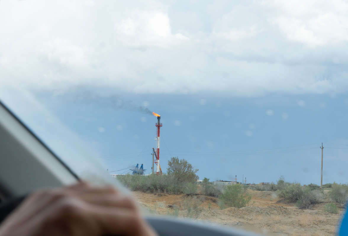 Driving across the Aral Sea bed and then the Ustyurt Plateau