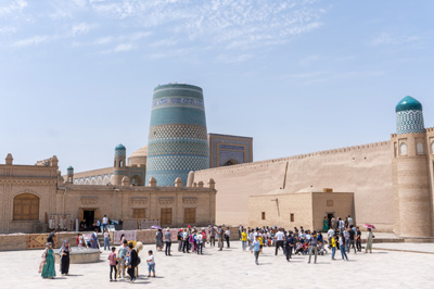 View to Kalta-minor Minaret, Khiva, Uzbekistan 2023