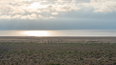 Aral Sea, just after dawn, The Aral Sea, at the Yurt Camp, Uzbekistan 2023