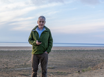 Graham at the Aral Sea, The Aral Sea, at the Yurt Camp, Uzbekistan 2023