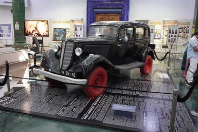 One of the dreaded black cars used by the 1930s security police, Museum of the Victims of Repressions, Uzbekistan 2023