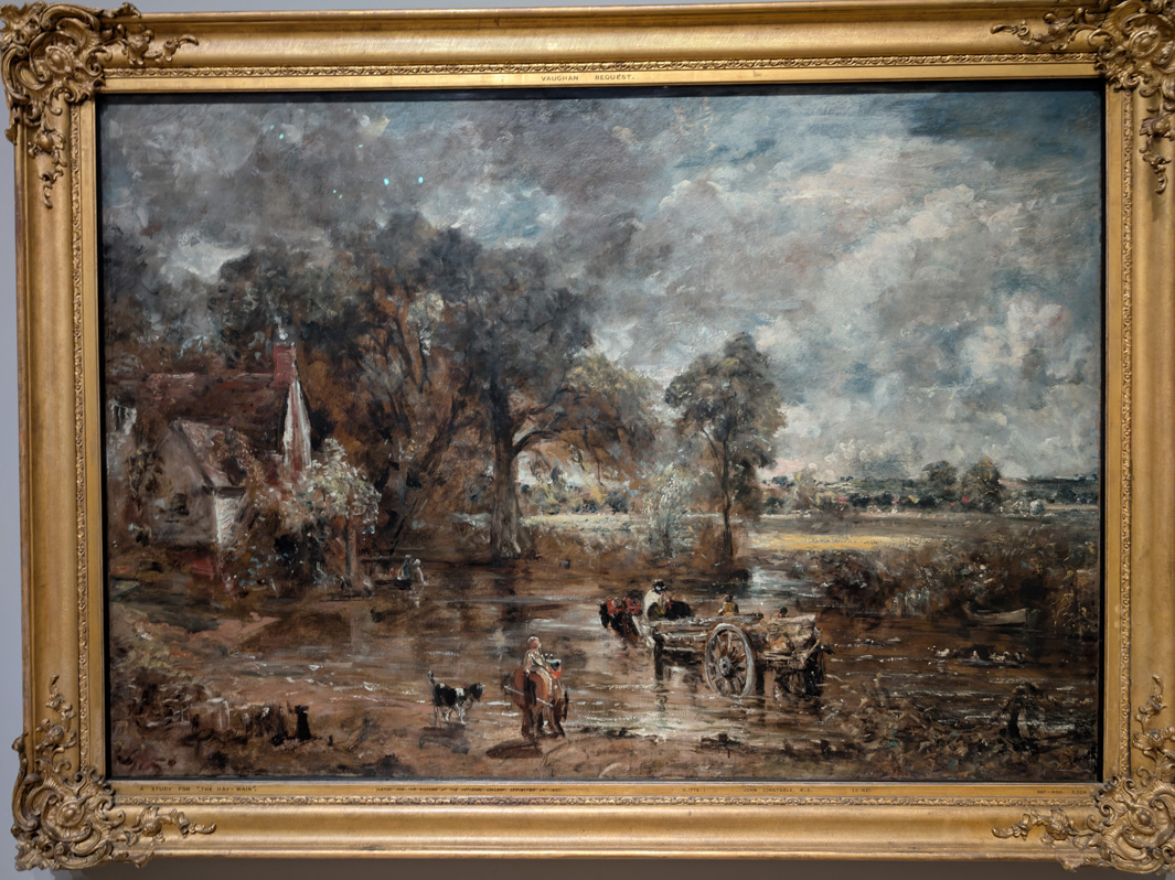 London: National Gallery, Full-scale study for "The Hay Wain" (1821) Used to balance color, light and shade