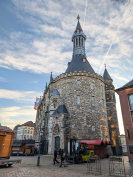 Historic Rathaus Corner Tower (~14th c), Aachen Historic Rathaus, Cologne++, December 2024