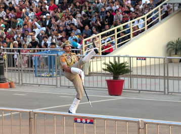 The Indian officer shows how its done, Wagah Border Ceremony, India, November 2024