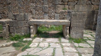 Market stall, with stone counter, Djemila, 2025 Algeria++