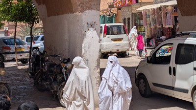 Distance shot of local Cyclops ladies Married women show only a, Ghardaïa and the M'Zab Valley, 2025 Algeria++