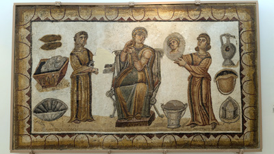 Lady plus maids, Bardo Museum Mosaics, 2025 Algeria++