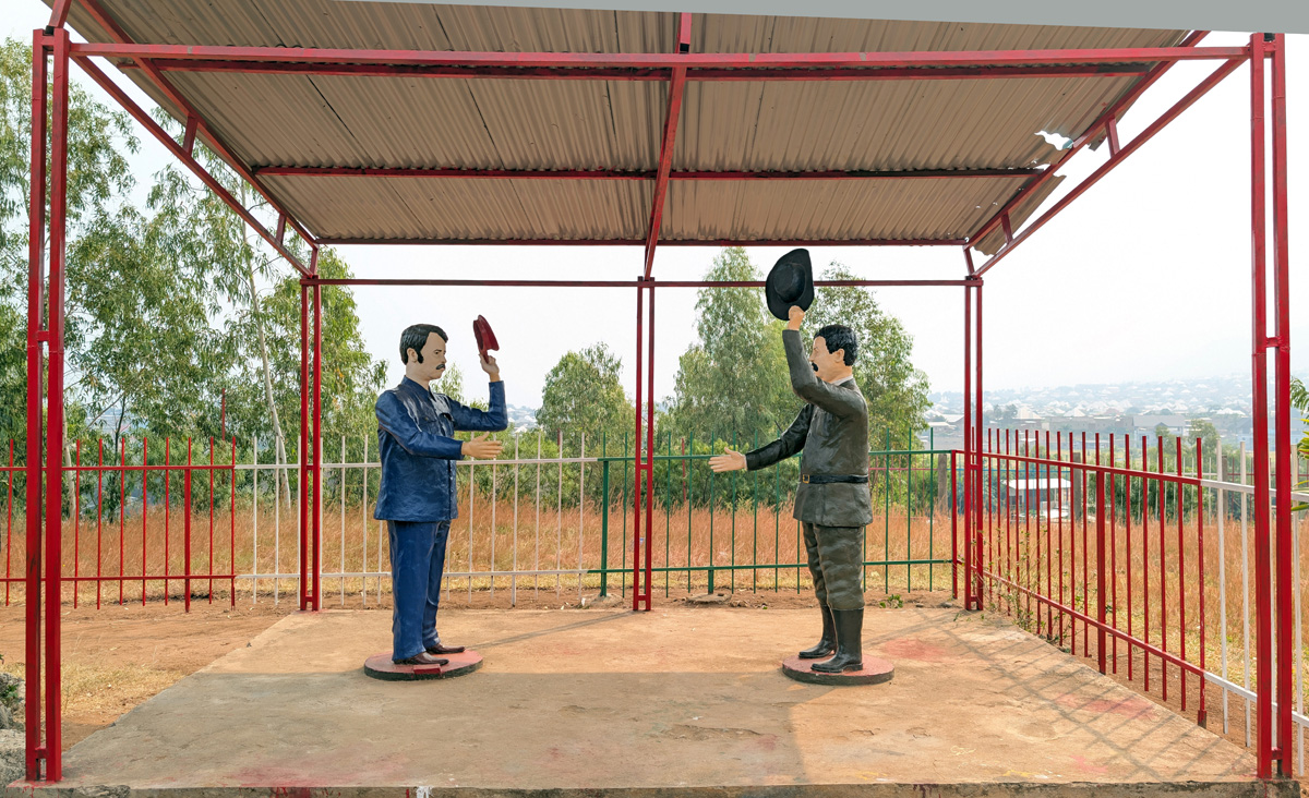 Burundi: Bujumbura, Monument at spot where Stanley found Livingstone